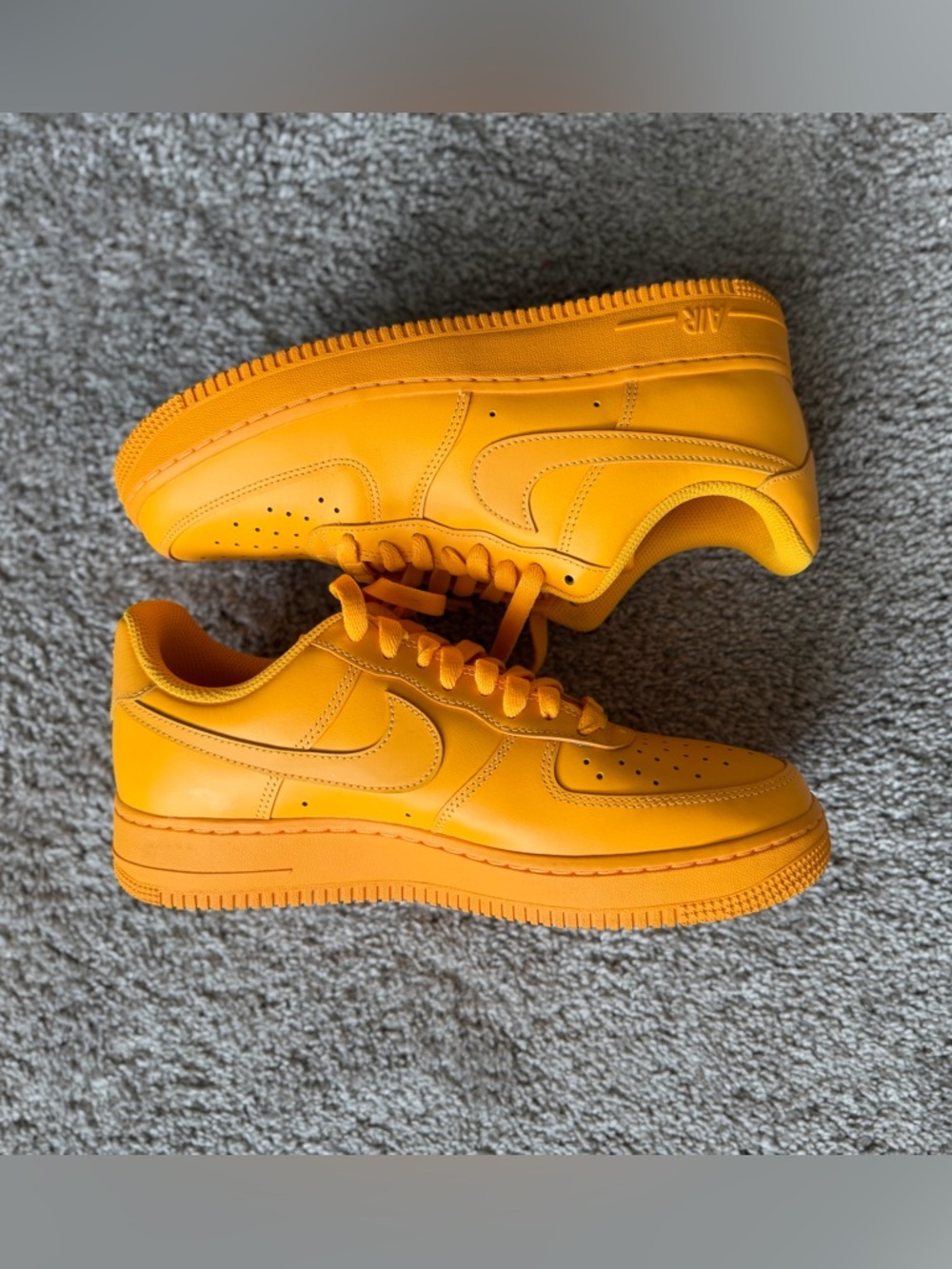 Nike Air Force 1 Low Top Sneakers - Orange